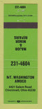Matchbook Cover - Amoco oil gas Mount Washington Cincinnati OH