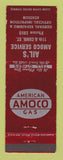 Matchbook Cover - Amoco oil gas Ail's  WORN BACK