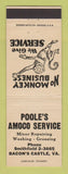 Matchbook Cover - Amoco oil gas Poole's Bacon's Castle VA