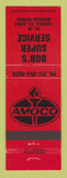Matchbook Cover - Amoco oil gas Bob's Tuscola IL RED