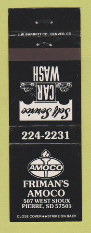 Matchbook Cover - Amoco oil gas Friman's Pierre SD