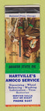 Matchbook Cover - Amoco oil gas Hartville's LAMINATED