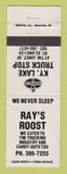 Matchbook Cover - Amoco oil gas Roy's Roost KY Lake  WHITE WORN