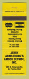 Matchbook Cover - Amoco oil gas Jerry Armstrong's Pontiac MI YELLOW