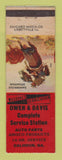 Matchbook Cover - Amoco oil gas Owen & Davis Calhoun GA  LAMINATED