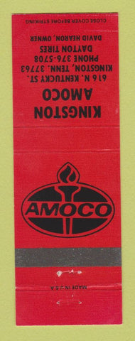 Matchbook Cover - Amoco oil gas Kingston TN Dayton Tires RED
