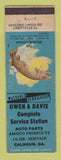 Matchbook Cover - Amoco oil gas Complete Service Station Calhoun GA LAMINATED