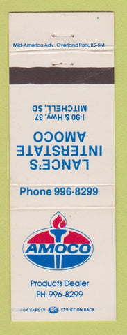 Matchbook Cover - Amoco oil gas Lance's Mitchell SD