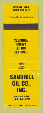 Matchbook Cover - Amoco oil gas Sandhill Thedford NE WEAR