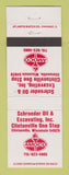 Matchbook Cover - Amoco oil gas Schroeder Excavating Clintonville WI