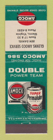 Matchbook Cover - Amoco oil gas Glenns GVA