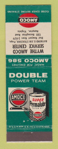 Matchbook Cover - Amoco oil gas Wythe Service Hampton VA