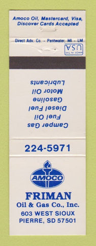 Matchbook Cover - Amoco oil gas Friman Pierre SD