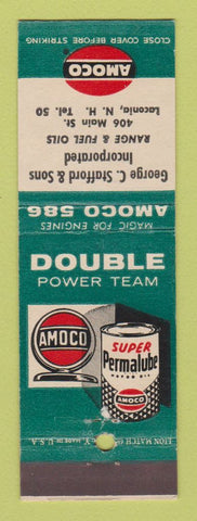 Matchbook Cover - Amoco oil gas George Stafford Laconia NH