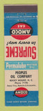 Matchbook Cover - Amoco oil gas Peoples Company Rocky Mount NC