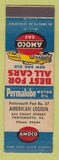 Matchbook Cover - Amoco oil gas American Legion Portsmouth VA