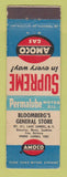 Matchbook Cover - Amoco oil gas Bloomberg's General Store Lake Carmel NY