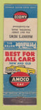 Matchbook Cover - Amoco oil gas Manny's News Taunton MA WEAR