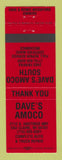 Matchbook Cover - Amoco oil gas Dave's Eau Claire WI RED