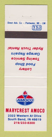 Matchbook Cover - Amoco oil gas Marycrest South Bend IN