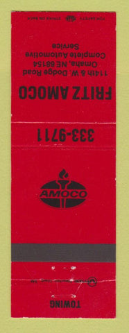 Matchbook Cover - Amoco oil gas Fritz Omaha NE RED