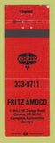 Matchbook Cover - Amoco oil gas Fritz Omaha NE ORANGE