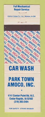 Matchbook Cover - Amoco oil gas Park Town Cedar Rapids IA