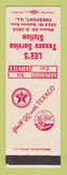 Matchbook Cover - Texaco oil gas Lee's Freeport IL