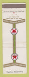 Matchbook Cover - Texaco oil gas Touring Center New York City