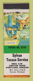 Matchbook Cover - Texaco oil gas Sylvan Portland OR