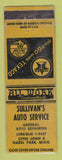 Matchbook Cover - Texaco oil gas Sullivan's Hazel Park MI WEAR LAMINATED