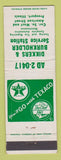 Matchbook Cover - Texaco oil gas Dikkers & Burkholder Freeport IL