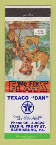 Matchbook Cover - Texaco oil gas Dan Harrisburg PA