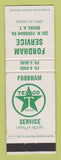 Matchbook Cover - Texaco oil gas Fordham Bronx NY