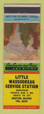 Matchbook Cover - Texaco oil gas Little Wassookeag Dexter ME LAMINATED
