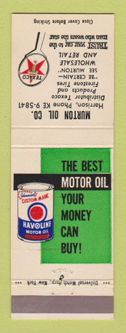 Matchbook Cover - Texaco oil gas Murton Harrison MI