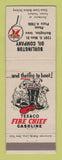 Matchbook Cover - Texaco oil gas Burlington IA LAMINATED