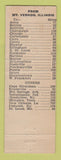 Matchbook Cover - Texaco oil gas Gib Harlow Mount Vernon IL low phone #