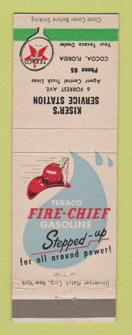 Matchbook Cover - Texaco oil gas Kiser's Cocoa FL low phone #
