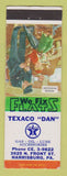 Matchbook Cover - Texaco oil gas Dan Harrisburg PA