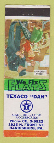 Matchbook Cover - Texaco oil gas Dan Harrisburg PA