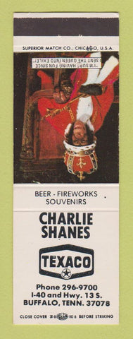 Matchbook Cover - Texaco oil gas Charlie Shanes Buffalo TN fireworks