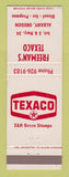 Matchbook Cover - Texaco oil gas Freeman's Albany OR