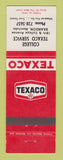 Matchbook Cover - Texaco oil gas College Brandon MB