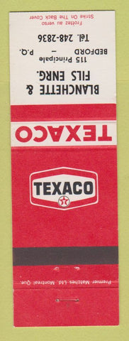 Matchbook Cover - Texaco oil gas Flanchette & Fils Bedford QC