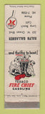 Matchbook Cover - Texaco oil gas Ralph Gallagher Long Beach CA WORN
