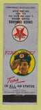 Matchbook Cover - Texaco oil gas Chuck Edwards San Jose CA LAMINATED