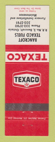 Matchbook Cover - Texaco oil gas Bancroft ON
