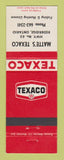 Matchbook Cover - Texaco oil gas Matte's Redbridge ON