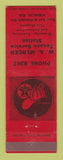 Matchbook Cover - Texaco oil gas WA Mercer Vidalia GA